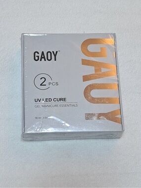 GAOY UV LED Cure Gel Manicure Essentials 2-piece set featuring large 16ml bottle